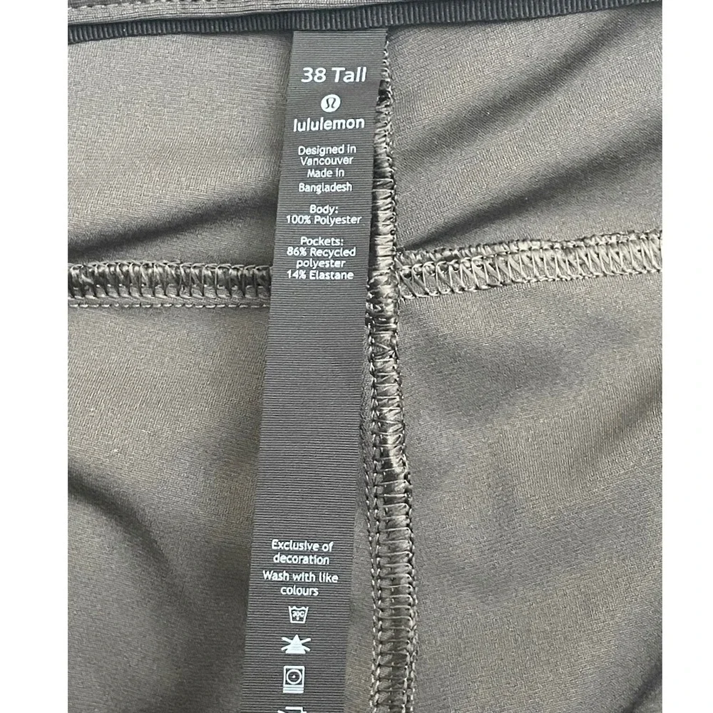 Lululemon ABC Pants Mens 38 Tall Gray Stretch Wicking Golf 5 Pocket 35